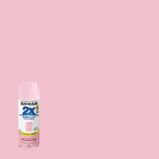 Rust Oleum 2X Ultra Cover Gloss Spray Paint Candy Pink 340g