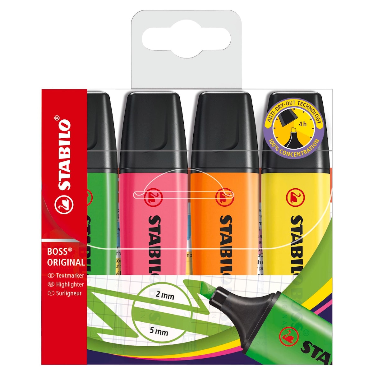 Stabilo Boss Highlighters 4 Pack
