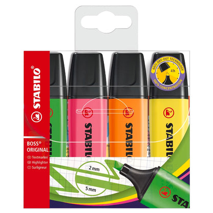 Stabilo Boss Highlighters 4 Pack