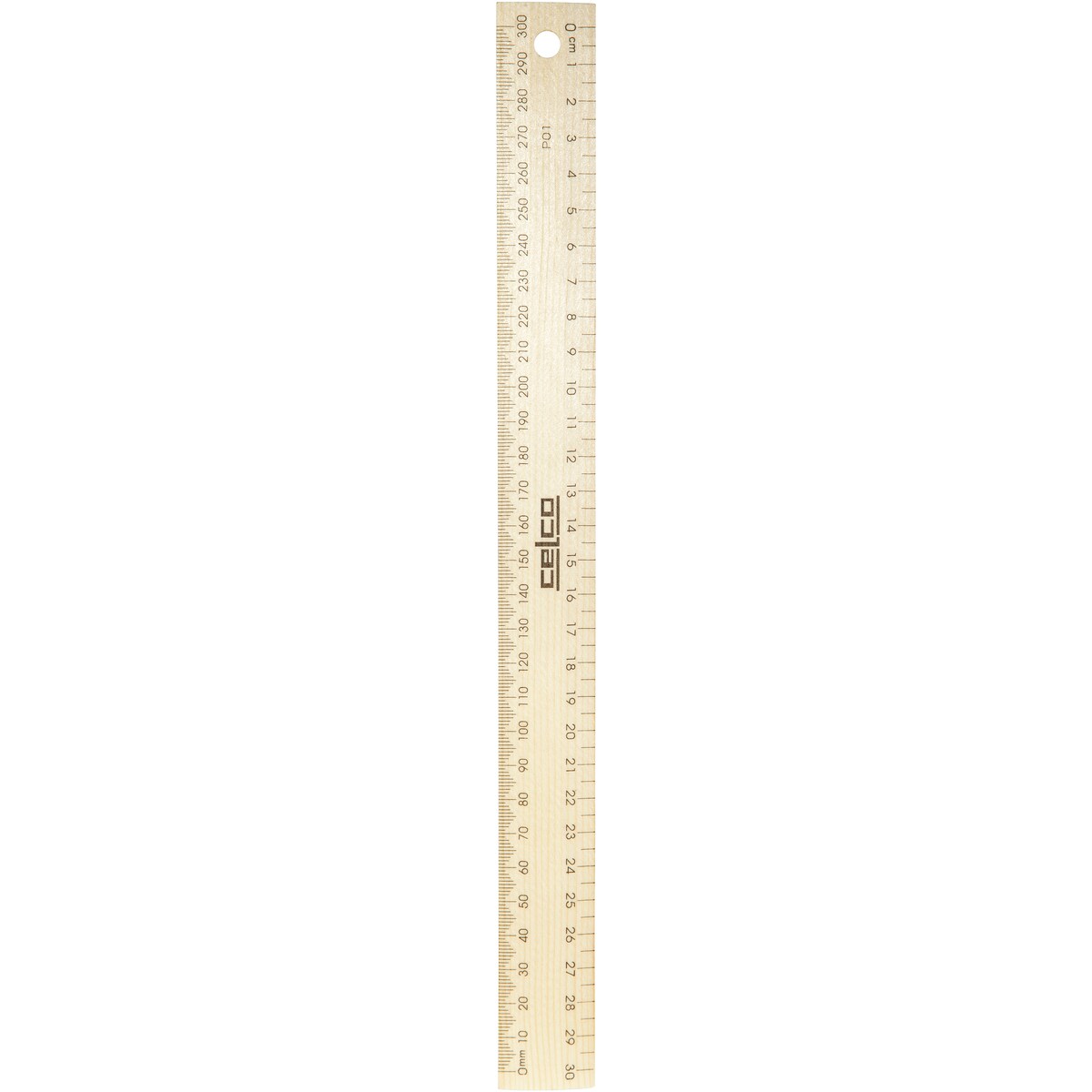 Celco Wooden Ruler Metric Drilled 30cm Each