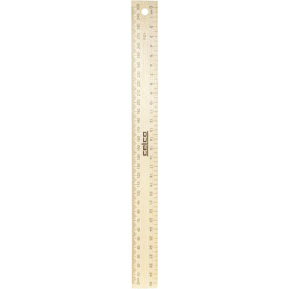 Celco Wooden Ruler Metric Drilled 30cm Each