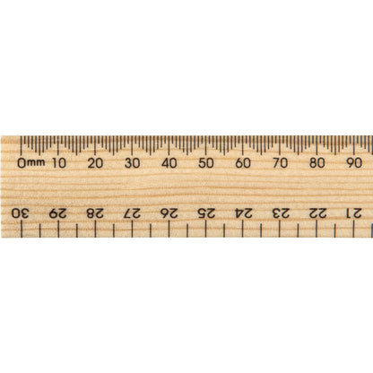 Celco Wooden Ruler Metric Drilled 30cm Each