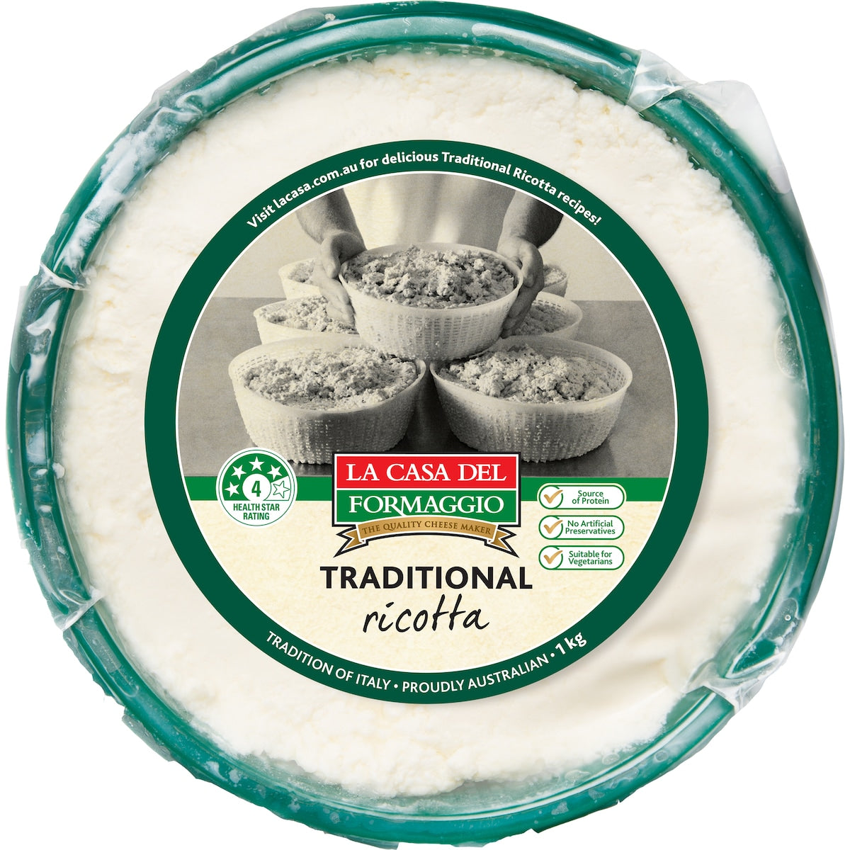 La Casa Del Formaggio Traditional Ricotta Cheese 1kg