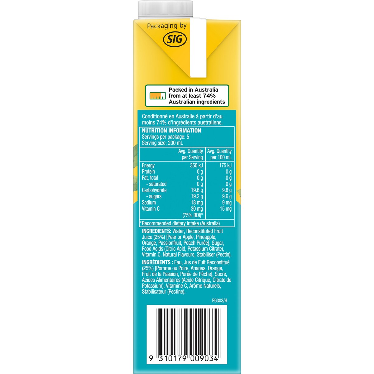 Golden Circle Drinks Sunshine Punch Fruit Drink 1l