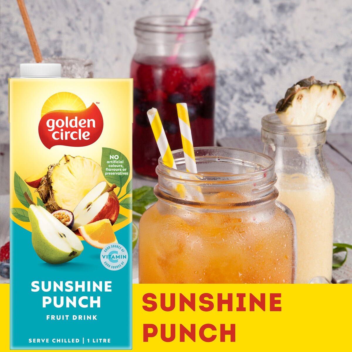 Golden Circle Drinks Sunshine Punch Fruit Drink 1l