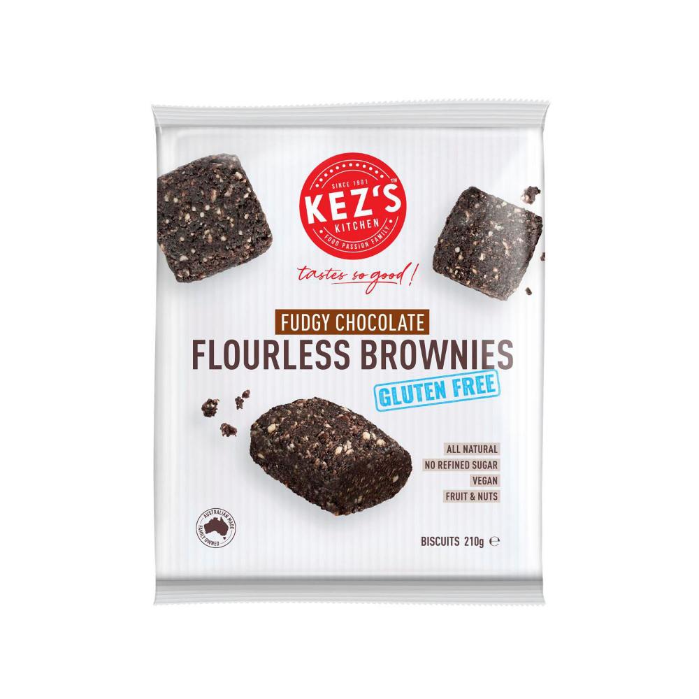 Kez's Kitchen Gluten Free Fudge Chocolate Flourless Brownies - 210g
