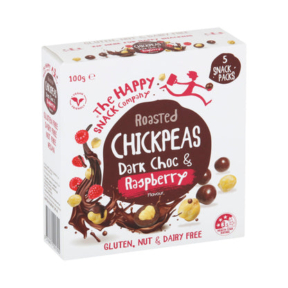 Happy Snack Company Chickpeas Dark Choc & Raspberry 5x20g - 100g
