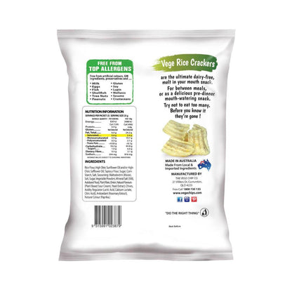 Vege Chips Rice Crackers Sour Cream & Chives - 75g