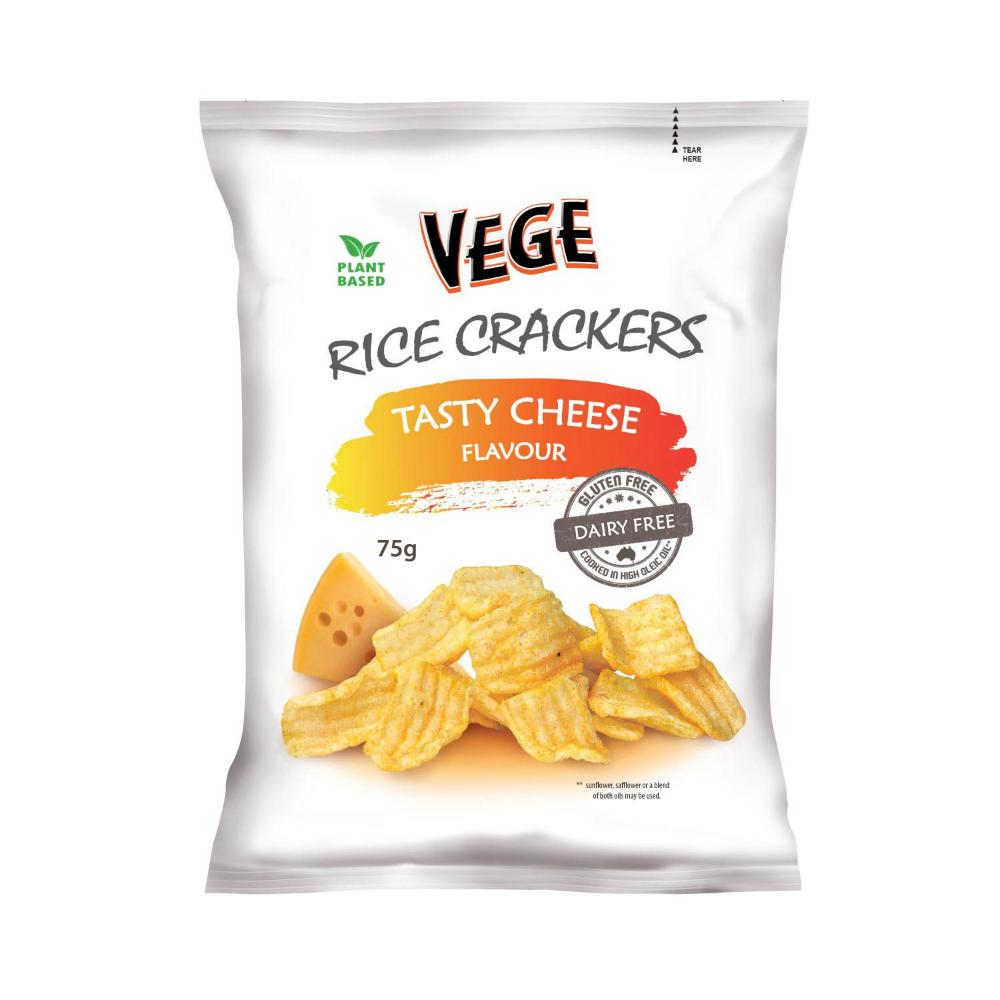 Vege Rice Crackers Tasty Cheese Flavour - 75g