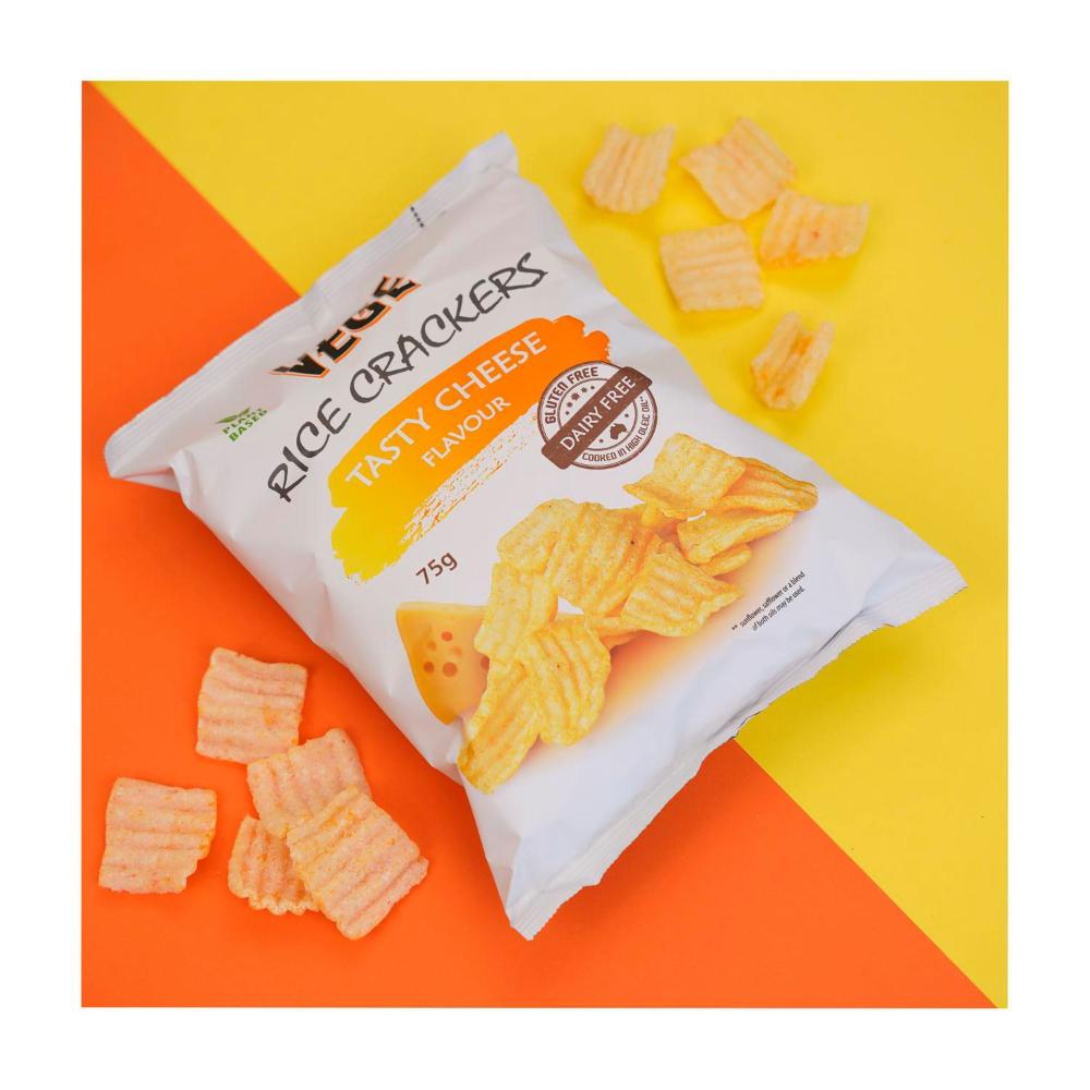 Vege Rice Crackers Tasty Cheese Flavour - 75g
