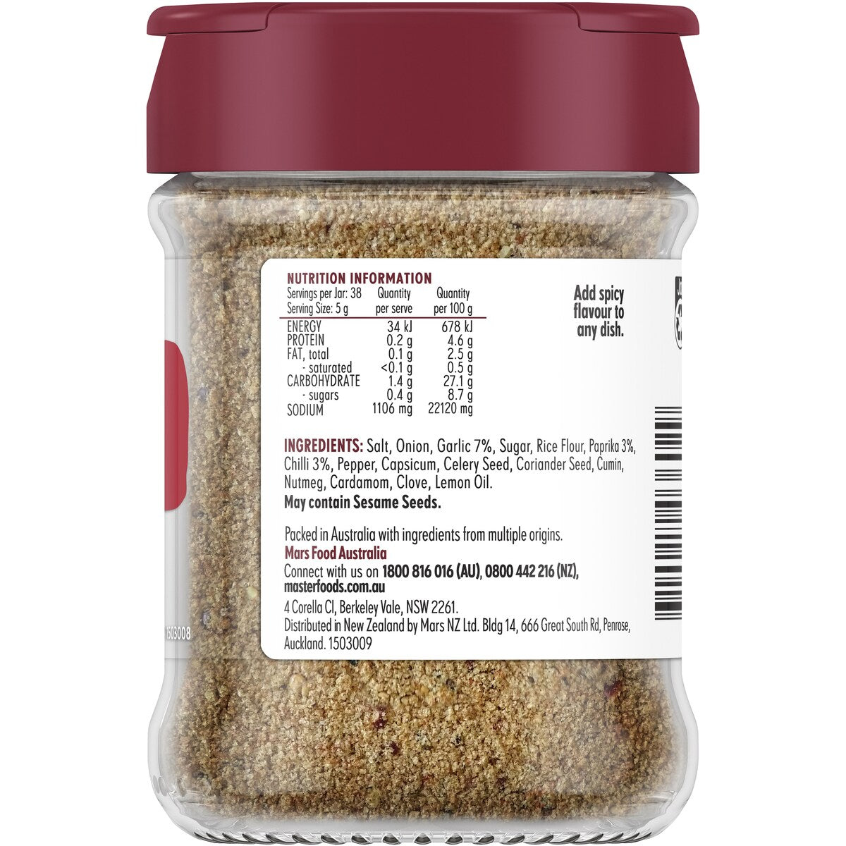 MasterFoods All Purpose Spicy Seasoning 190g