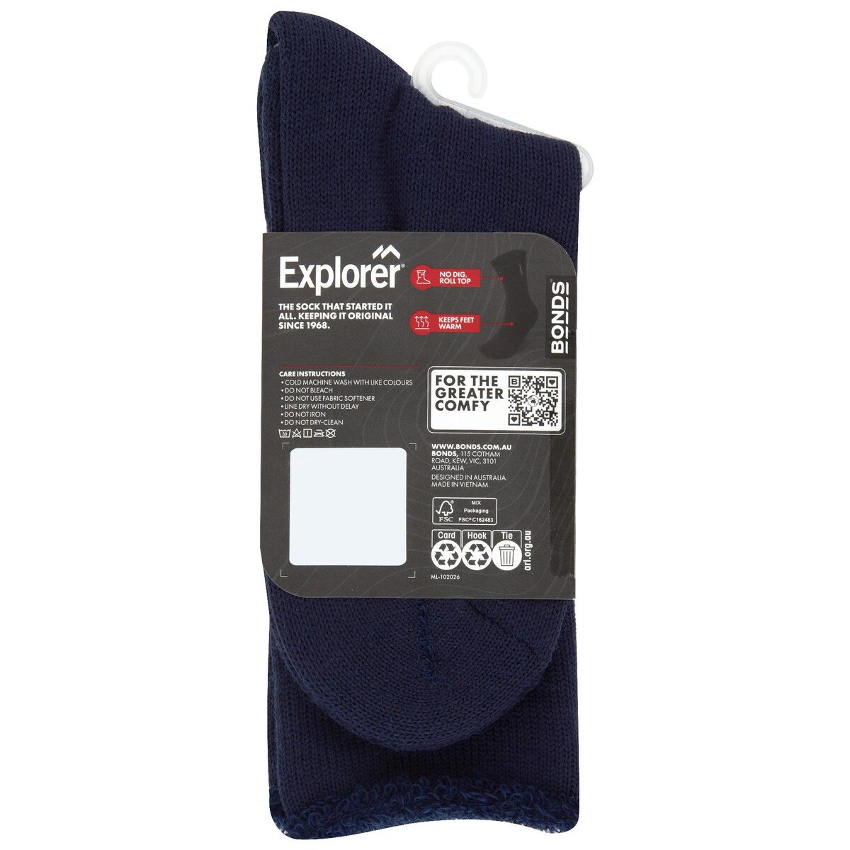 Explorer Explorer Socks Mens Navy Size 6-10 Assorted Each