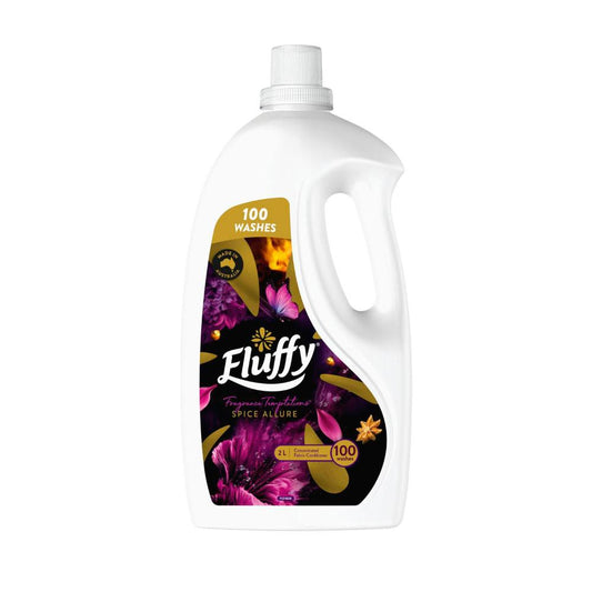 Fluffy Concentrate Liquid Fabric Softener Conditioner Fragrance Temptations Spice Allure - 2L