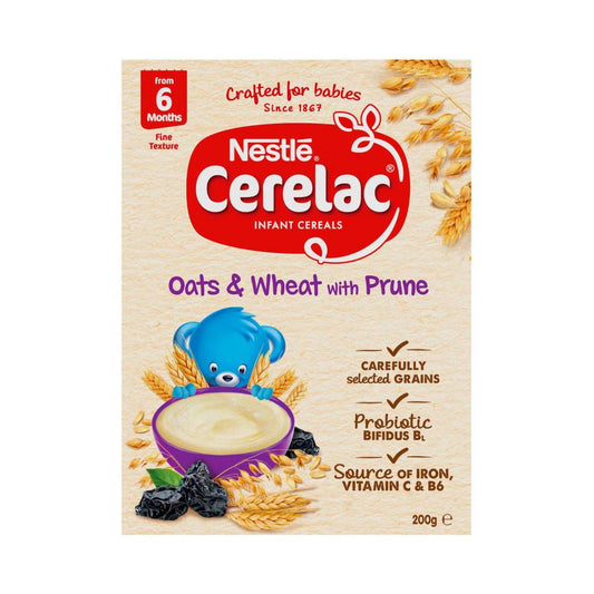 Nestle Cerelac Baby Cereal Oats & Wheat With Prune Baby Food From 6 Months - 200g