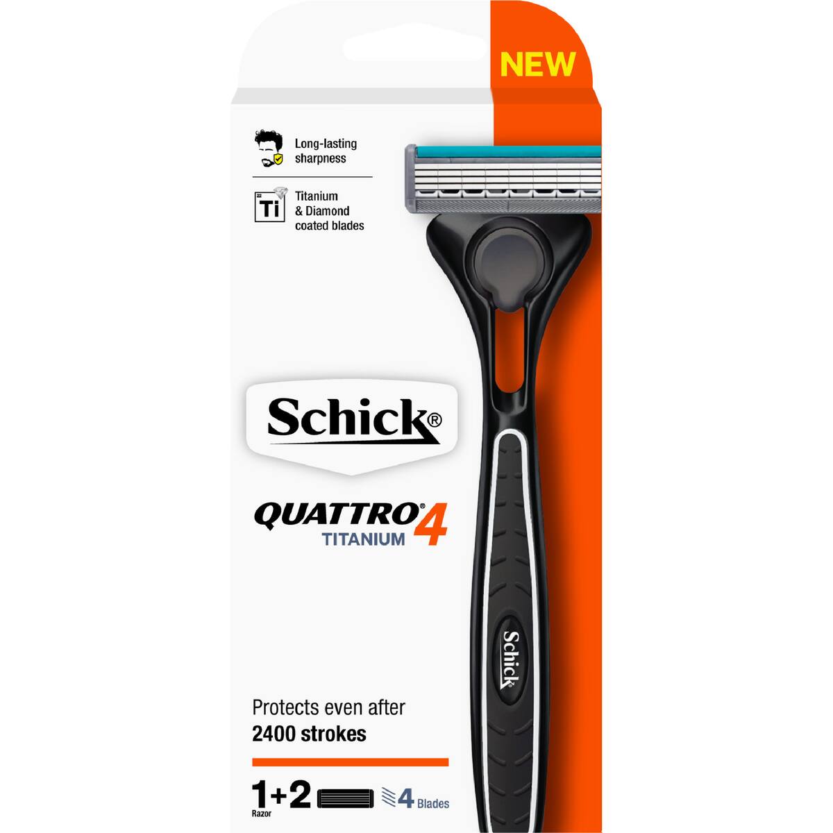 Schick Mens Razor Quattro Titanium Kit Each