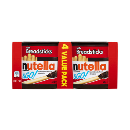 Nutella Go Hazelnut Spread With Cocoa Breadsticks Multipack 48g - 4 pack
