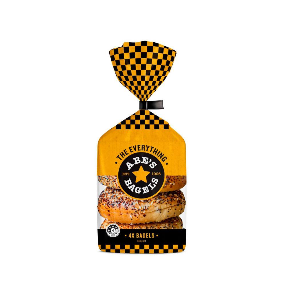 Abe's Bagels Everything 4 Pack - 360g