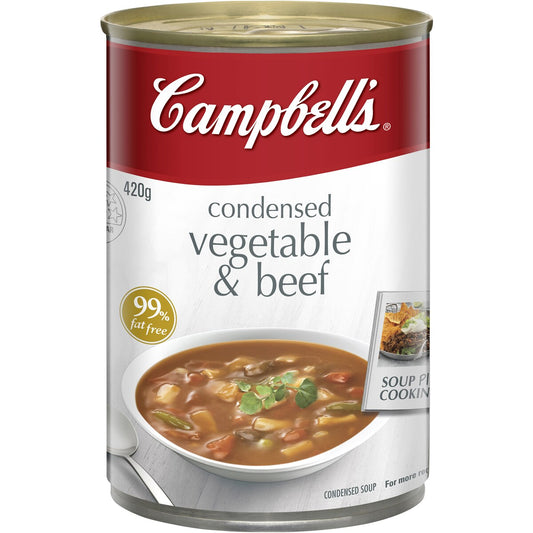 Campbells Condensed Soup Vegetable & Beef 420g