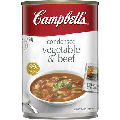 Campbells Condensed Soup Vegetable & Beef 420g