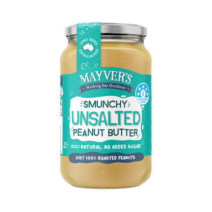 Mayver's Smunchy Natural Unsalted Peanut Butter - 375g
