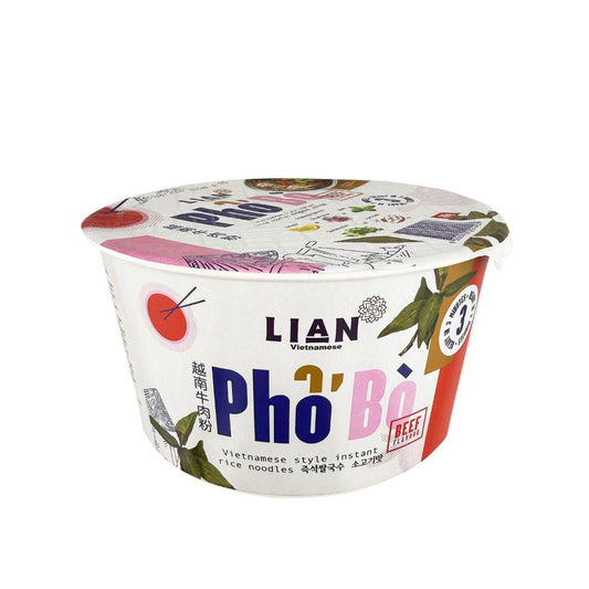 Lian Pho Bo Rice Noodles Bowl Beef Flavour - 70g