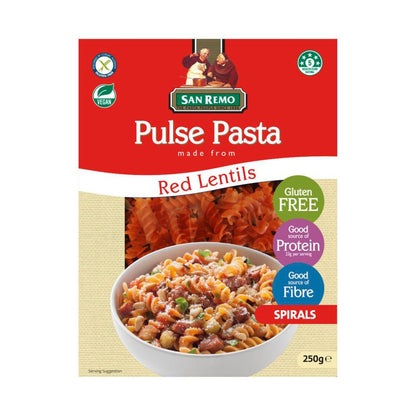 San Remo Red Lentils Spirals Pulse Pasta - 250g