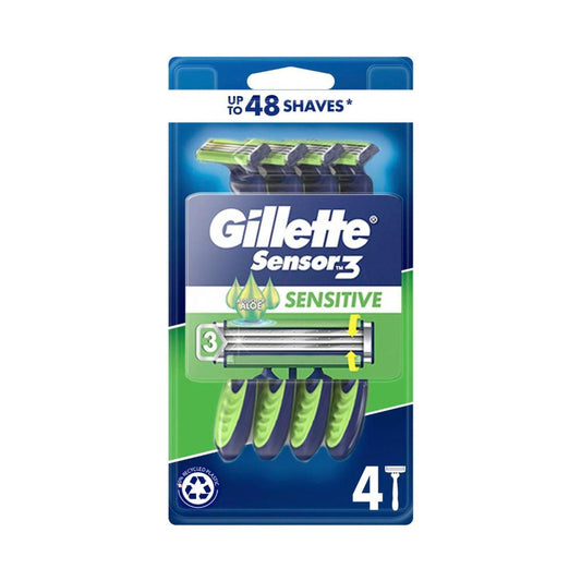 Gillette Sensor 3 Sensitive Disposable Razors - 4 pack