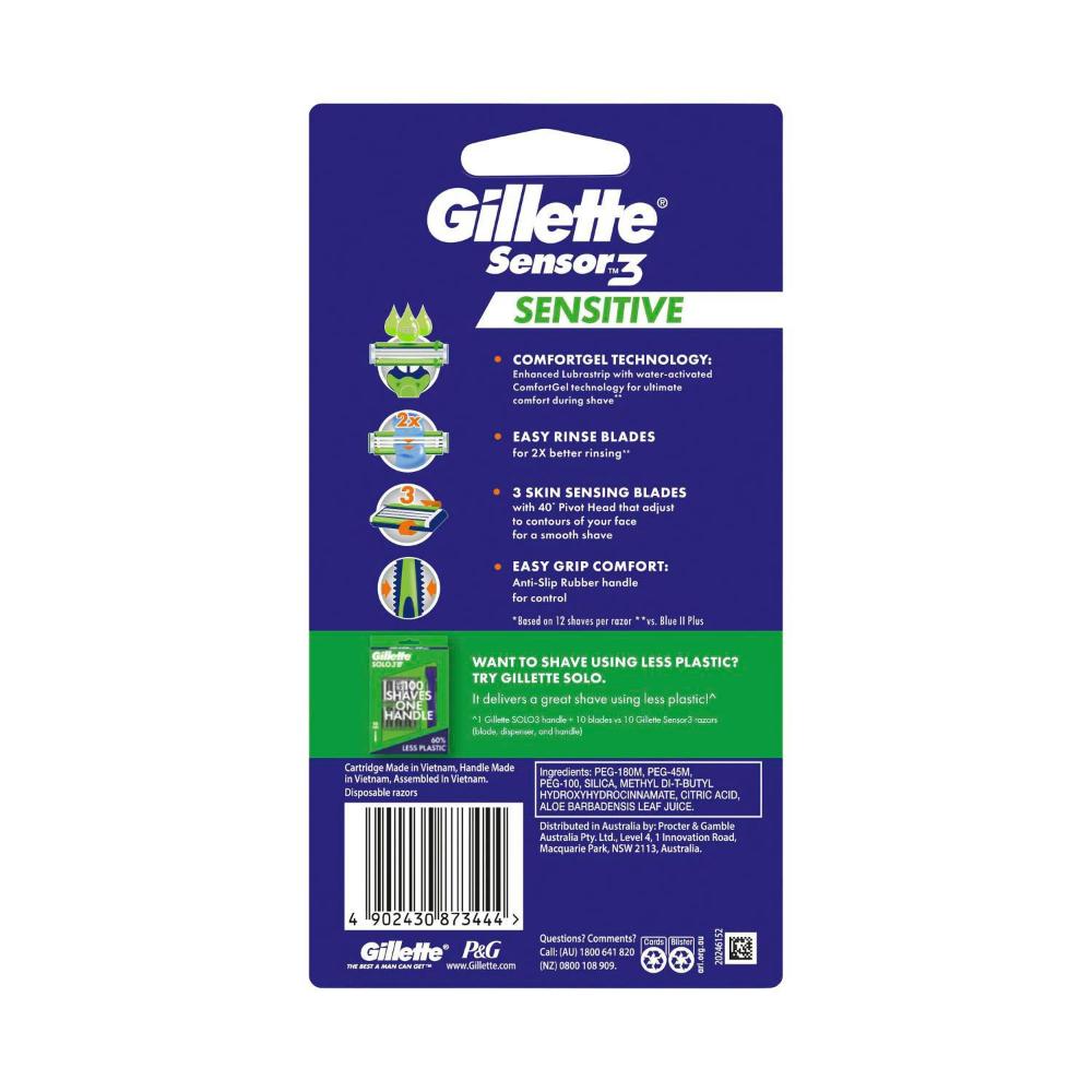 Gillette Sensor 3 Sensitive Disposable Razors - 4 pack