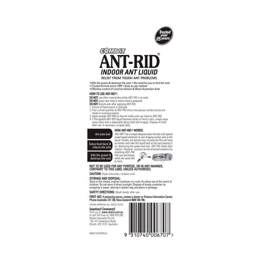Combat Ant Rid Indoor Ant Liquid - 50mL