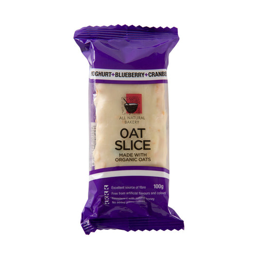 All Natural Bakery Oat Slices Yoghurt Blueberry & Cranberry - 100g