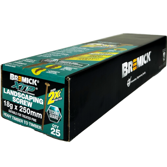 Bremick XTP Landscape Screw 18g x 250 T40 Technoguard - 25 Pack