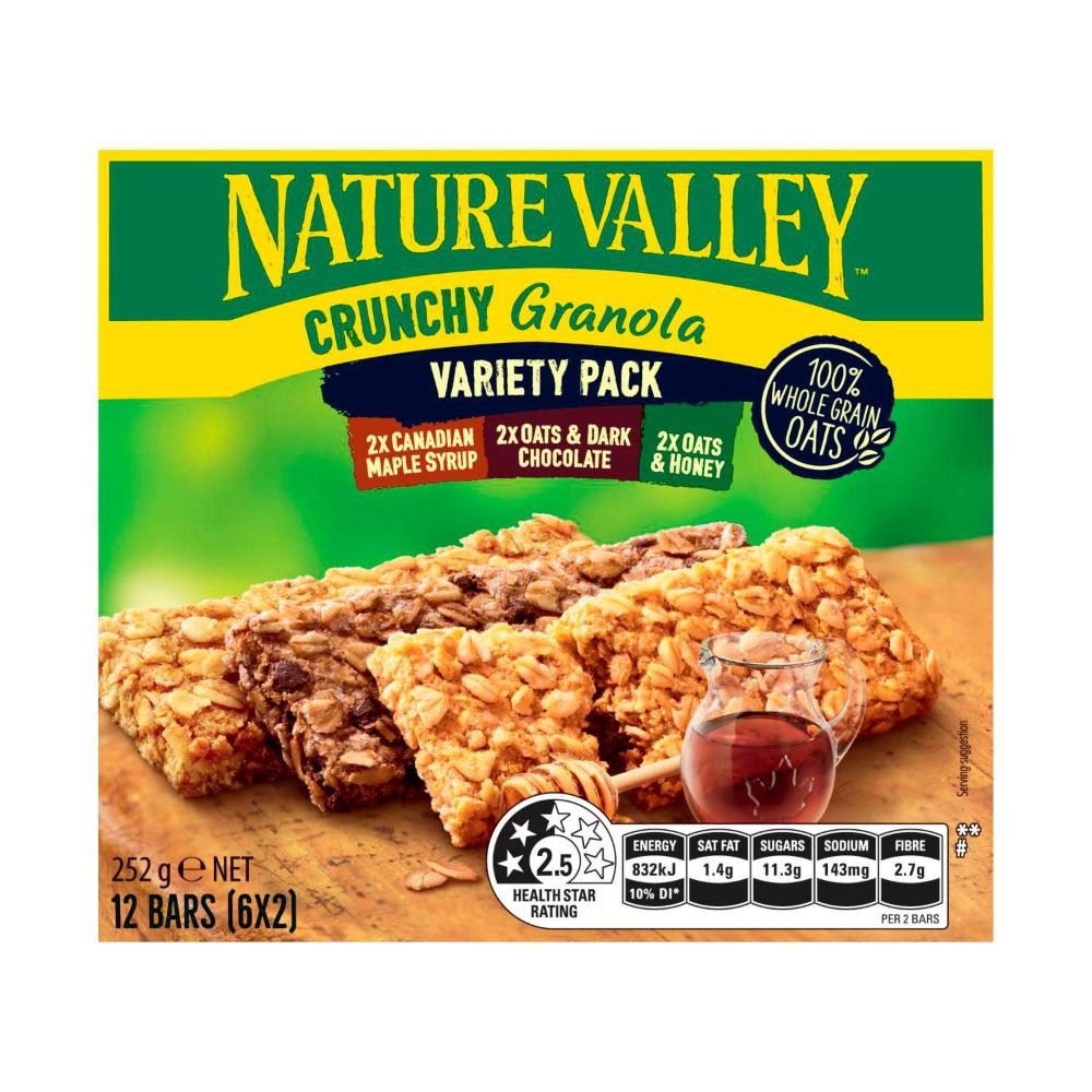 Nature Valley Crunchy Variety 6 Twin Bars - 252g