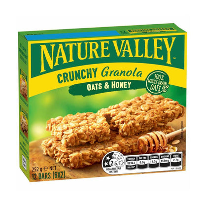Nature Valley Crunchy Oats & Honey 6 Twin Bars - 252g