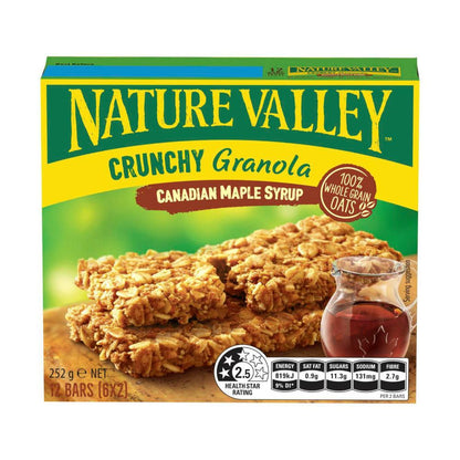 Nature Valley Crunchy Canadian Maple Syrup 6 Twin Bars - 252g