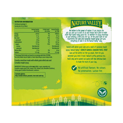 Nature Valley Crunchy Canadian Maple Syrup 6 Twin Bars - 252g