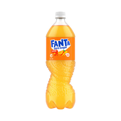 Fanta Orange Zero Sugar Soft Drink Bottle - 1.25L