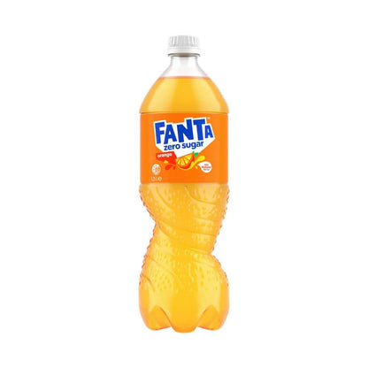 Fanta Orange Zero Sugar Soft Drink Bottle - 1.25L