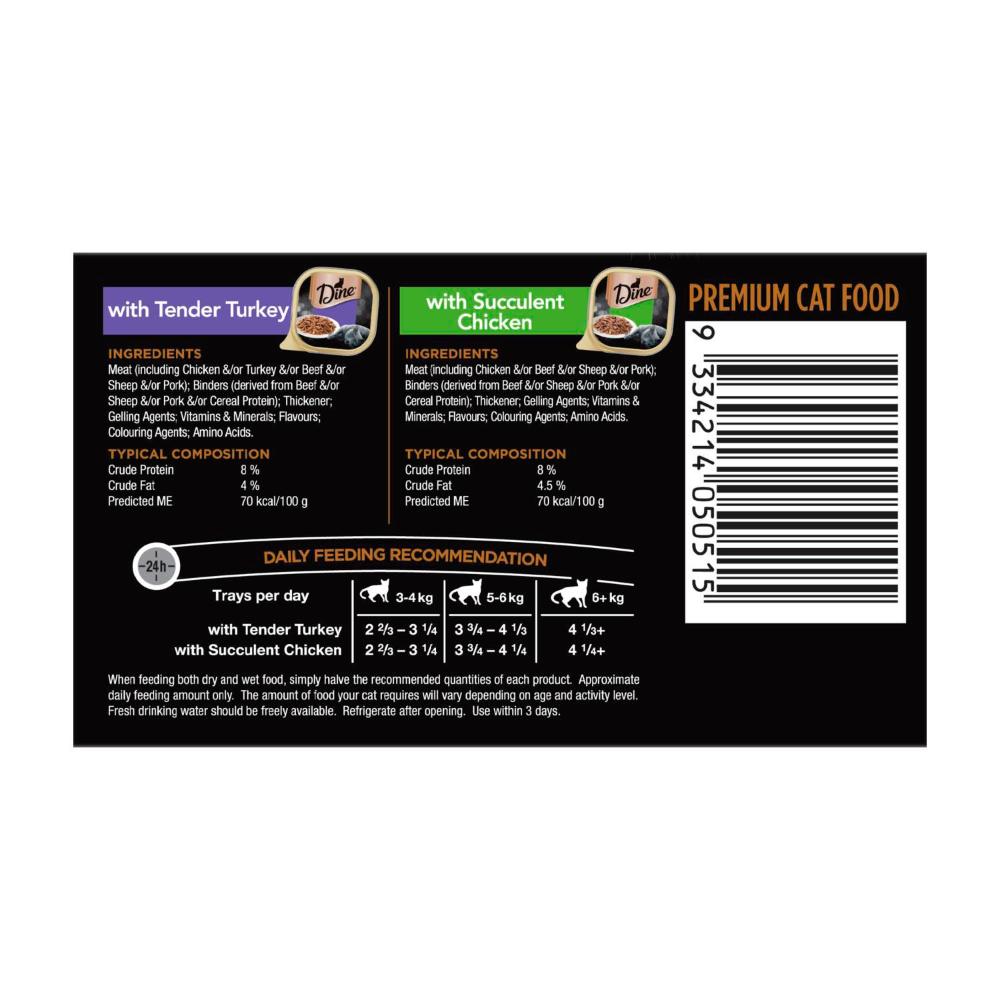 Dine Daily Cat Food Poultry Selection 14x85g - 14 pack
