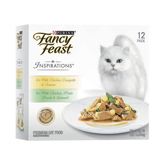 Fancy Feast Inspirations Chicken Variety Cat Food 12x70g - 12 pack