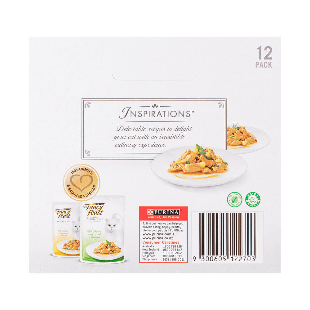 Fancy Feast Inspirations Chicken Variety Cat Food 12x70g - 12 pack