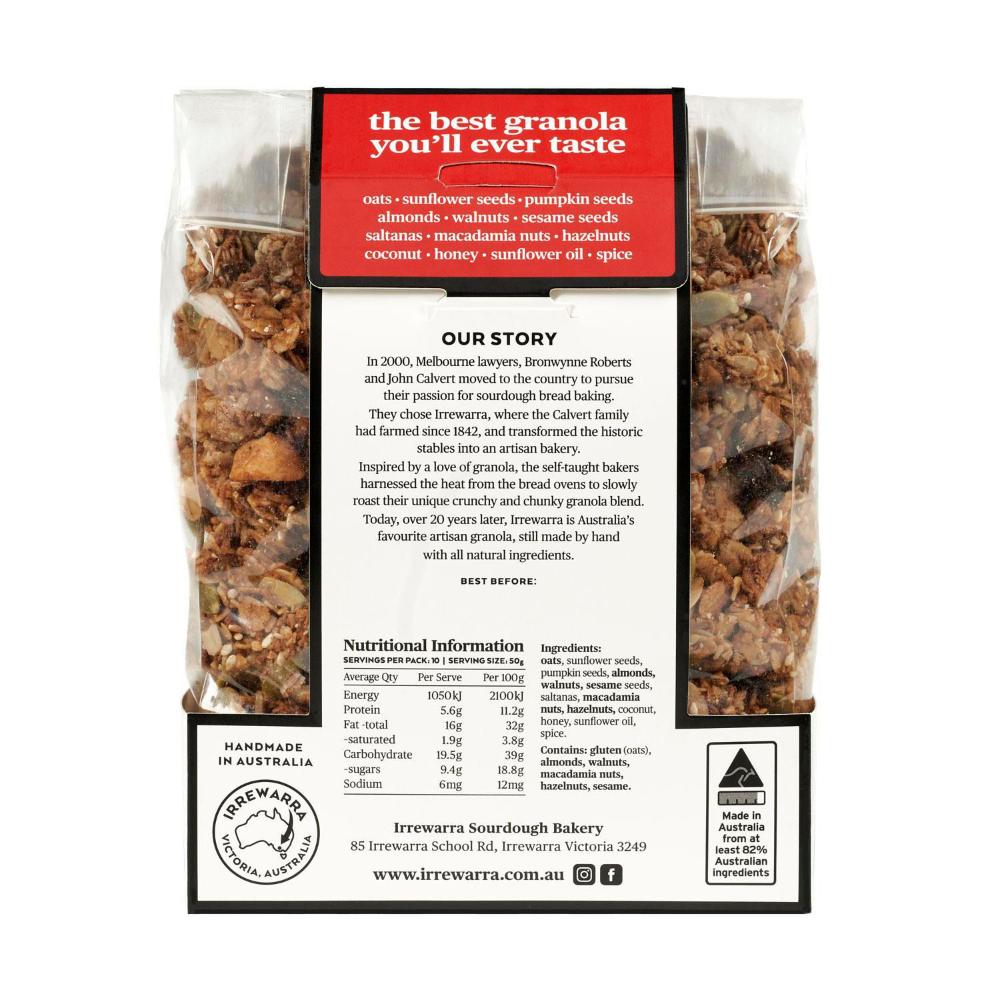 Irrewarra More Nuts And Honey Granola - 500g