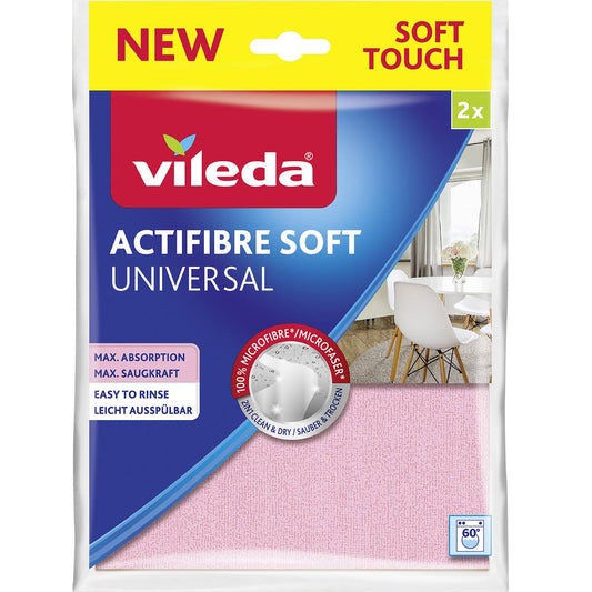 Vileda Actifibre Soft Cloth 2 Pack