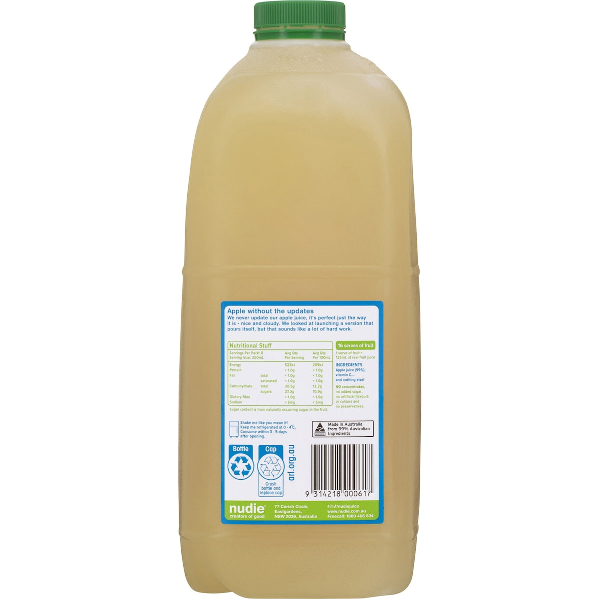Nudie 100% Apple Juice 2l