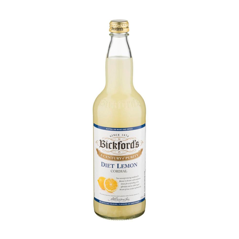 Bickford's No Added Sugar Lemon Cordial - 750mL