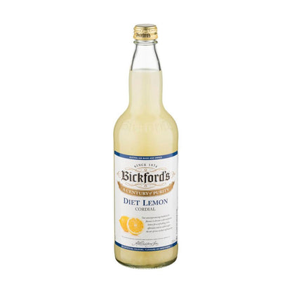 Bickford's No Added Sugar Lemon Cordial - 750mL