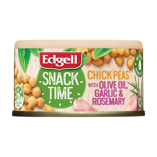 Edgell Snack Time Chick Peas Olive Oil Garlic & Rosemary - 70g