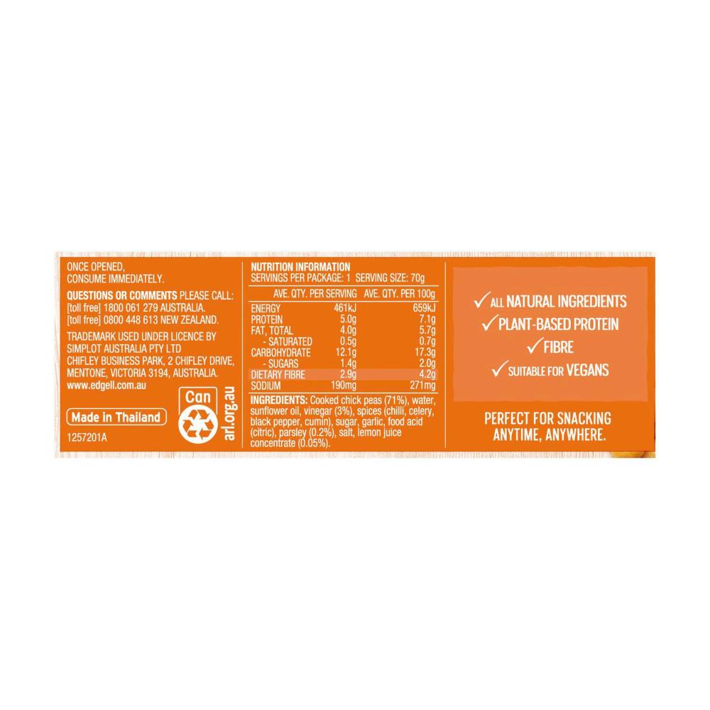 Edgell Snack Time Chick Peas With Zesty Vinaigrette - 70g