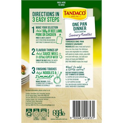 Tandaco One Pan Dinner Savoury Noodle 200g