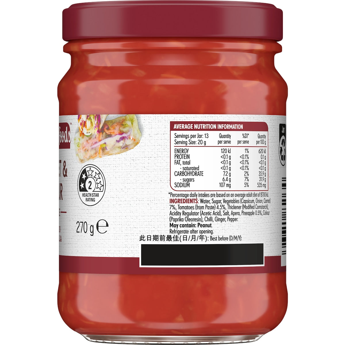 MasterFoods Sweet & Sour Sauce 270g