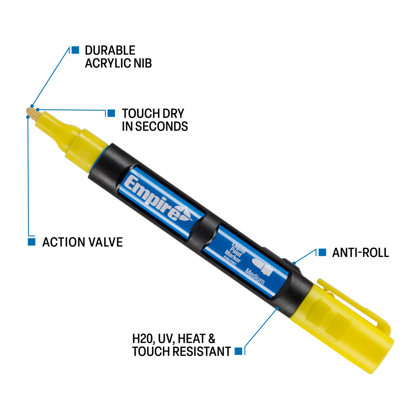 Empire Yellow Liquid Paint Marker - 21 x 147mm